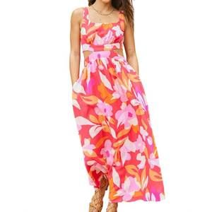 knee length dresses for ladies Lilo Knit Stripe and Fringe Maxi Dress – Madida Clothing main image 1